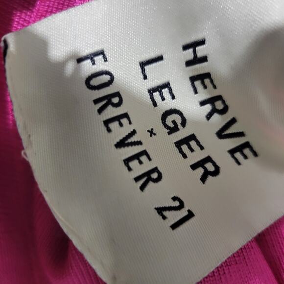 Forever 21 Herve Leger Bandage Skirt Set Pink Matching CoOrd Crop Halter Medium - Picture 10 of 14